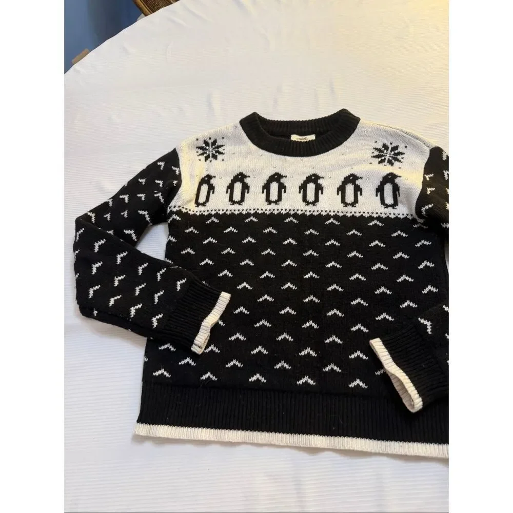 Kate Spade Women’s Broome Street Penguin Intarsia Sweater Size XS